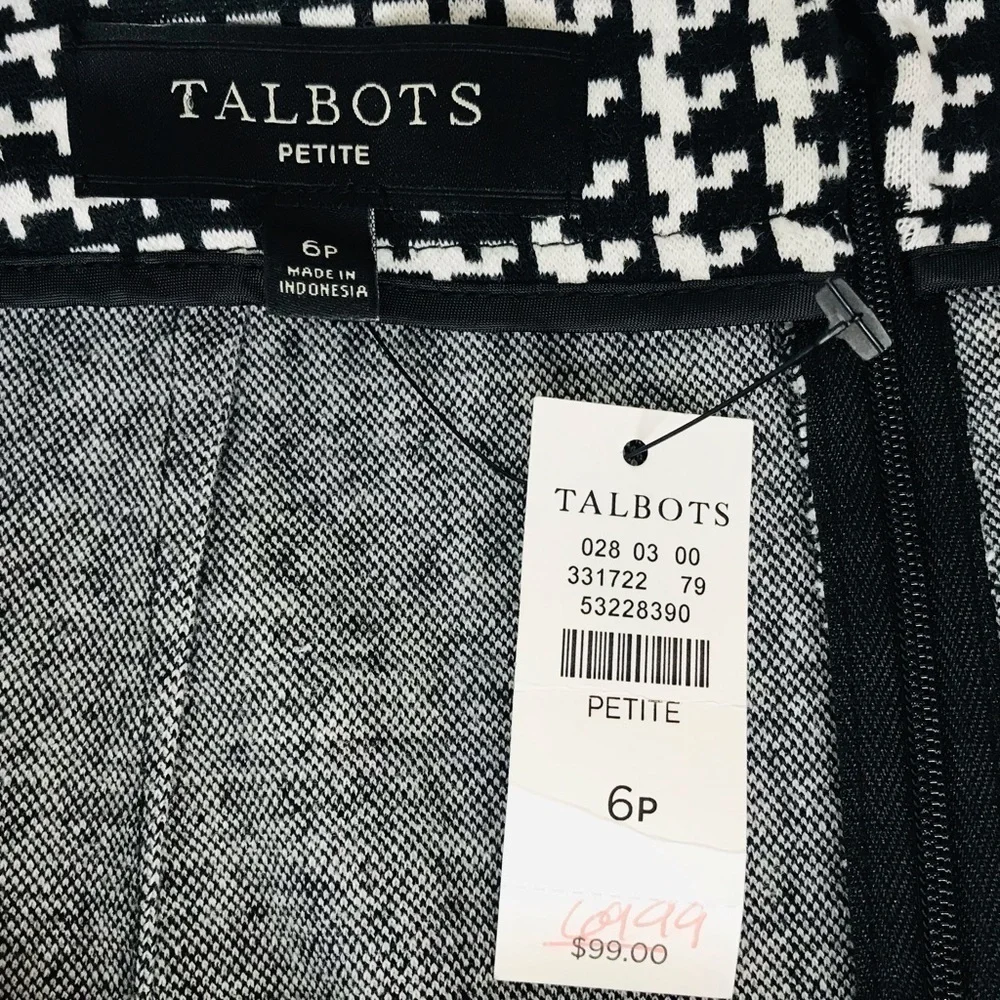 Talbots jacquard houndstooth